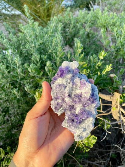 Purple Fluorite with Quartz 1 lb 2.5 oz