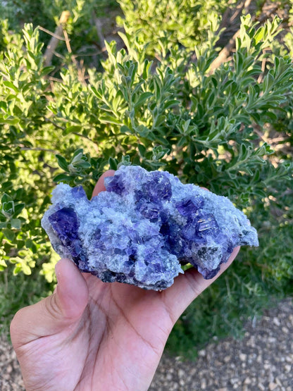 Purple Fluorite with Quartz 1 lb 2.5 oz