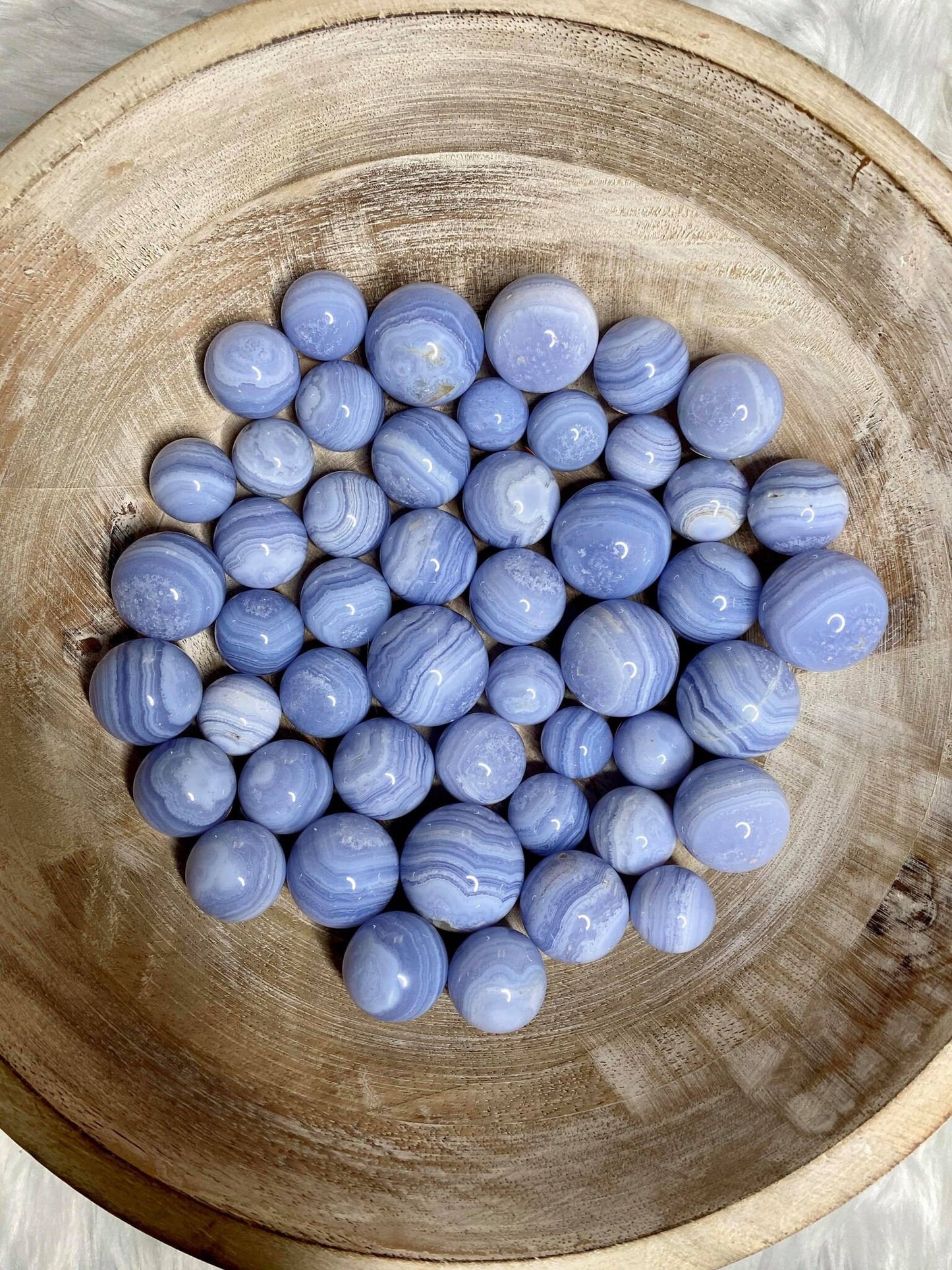 Blue Lace Agate Spheres Mini to Small Size