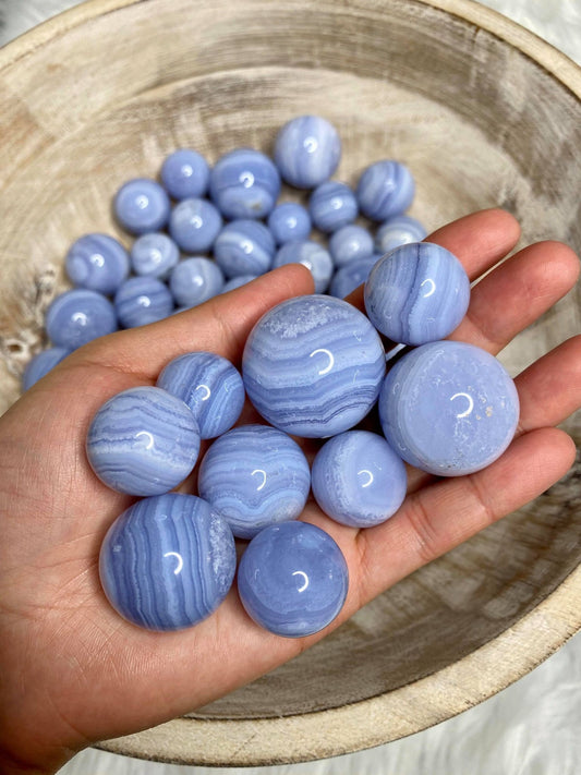 Blue Lace Agate Spheres Mini to Small Size