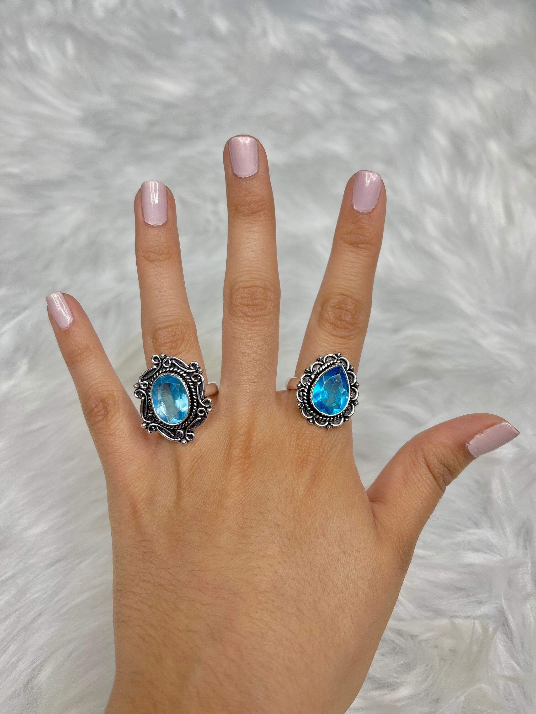 Blue deals quartz ring