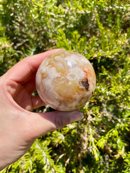 Flower Agate Sphere