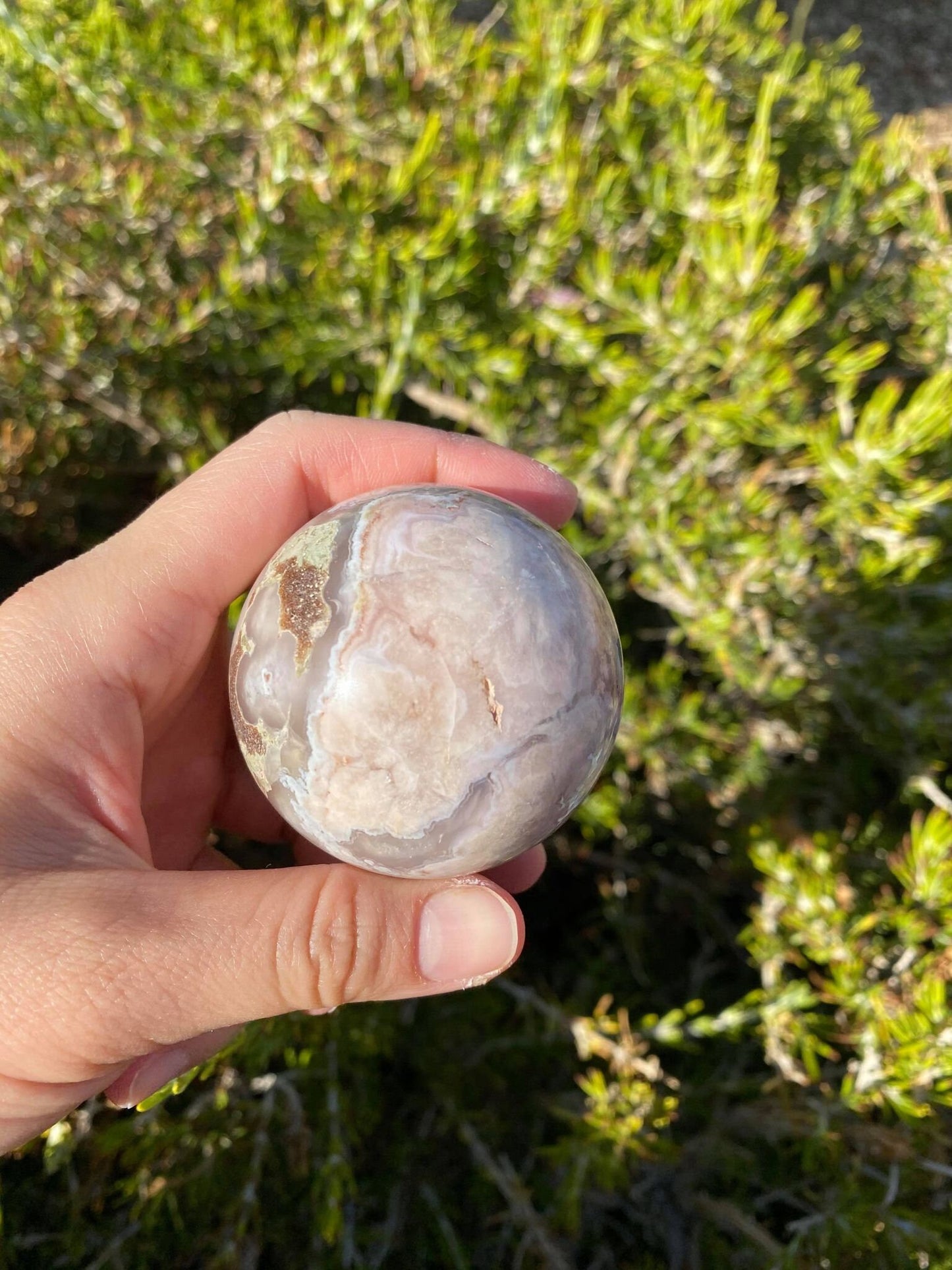 Flower Agate Sphere