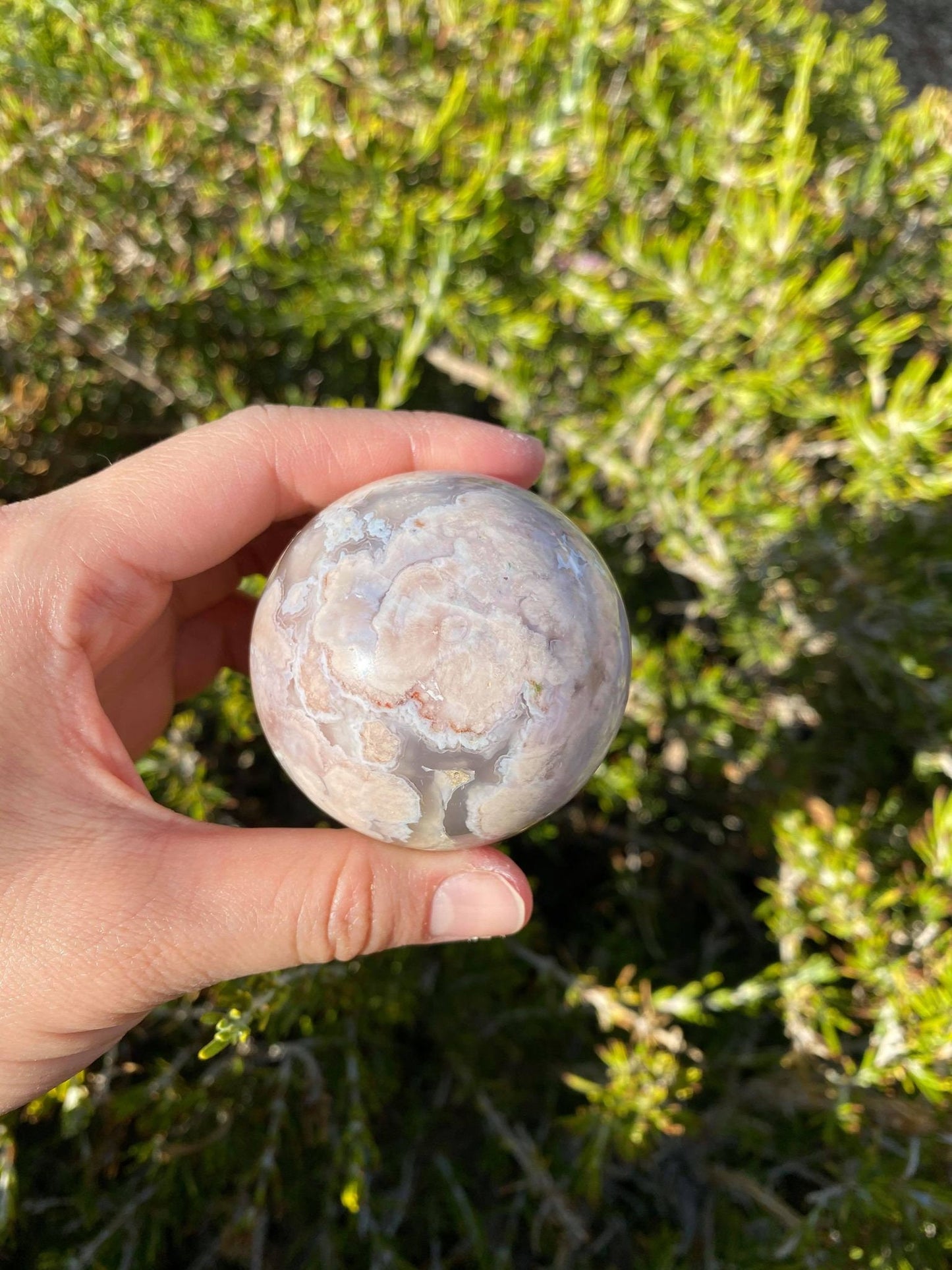 Flower Agate Sphere