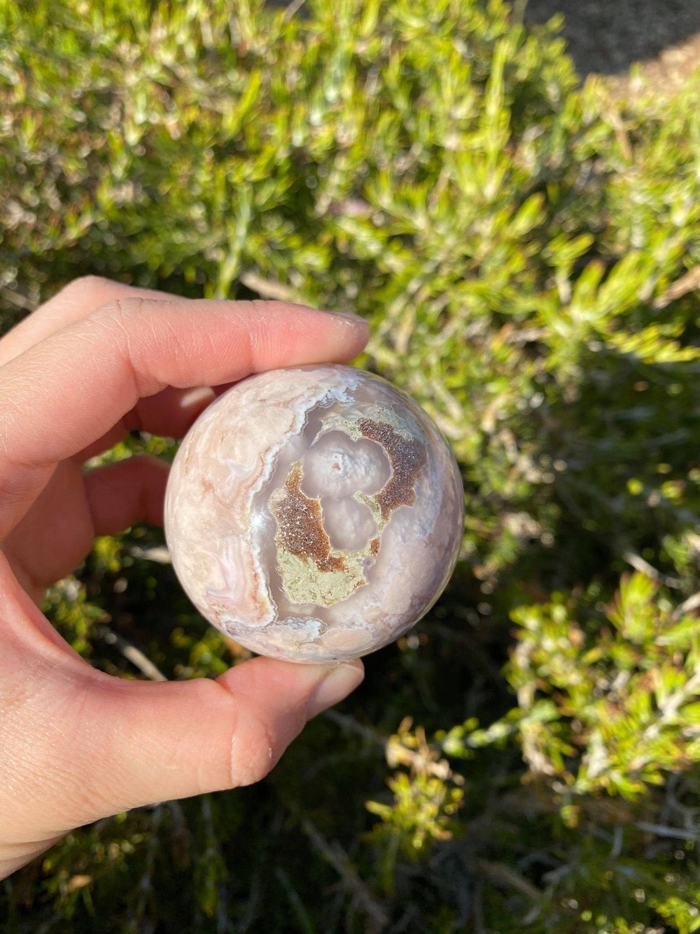 Flower Agate Sphere