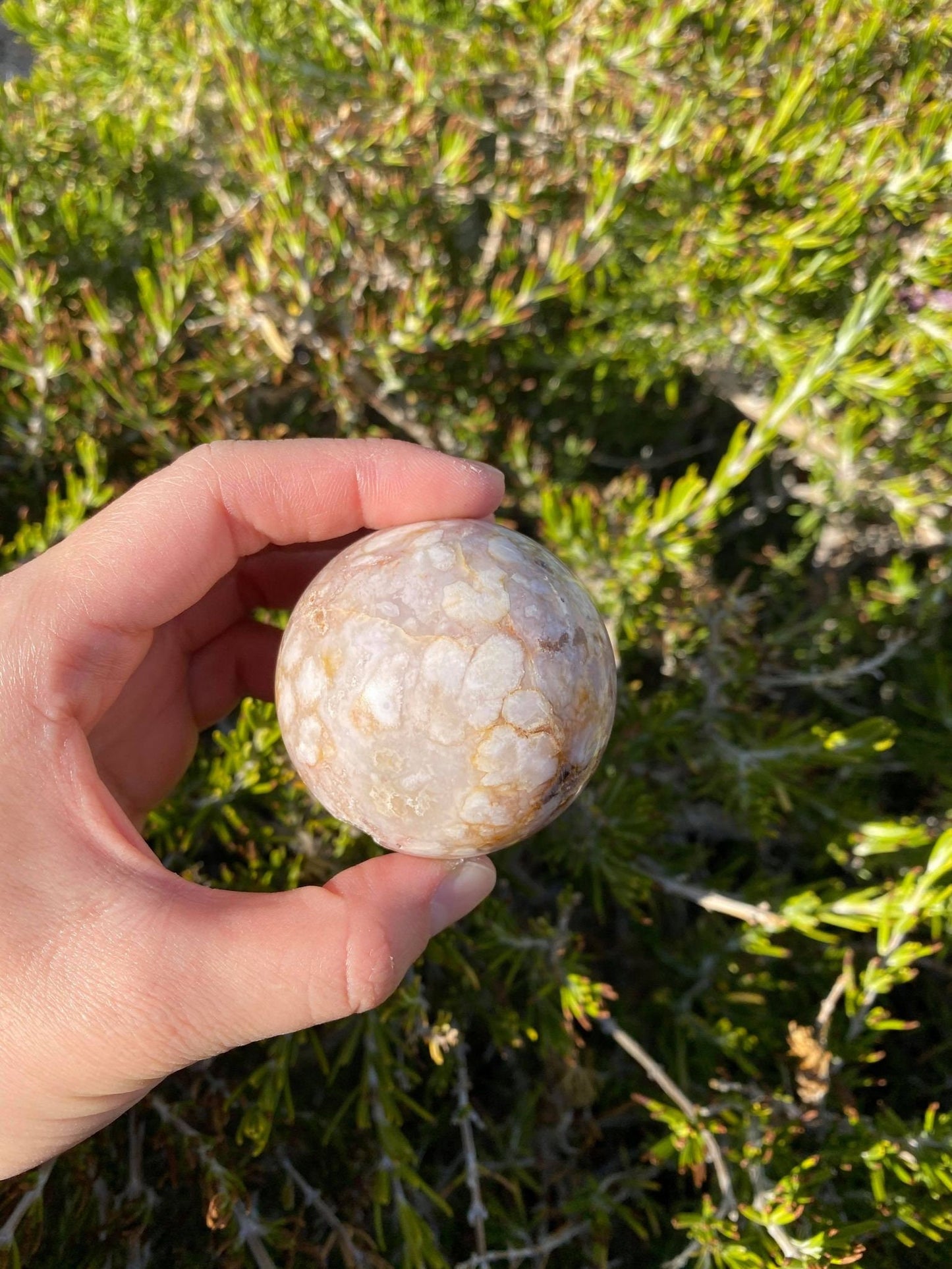 Flower Agate Sphere