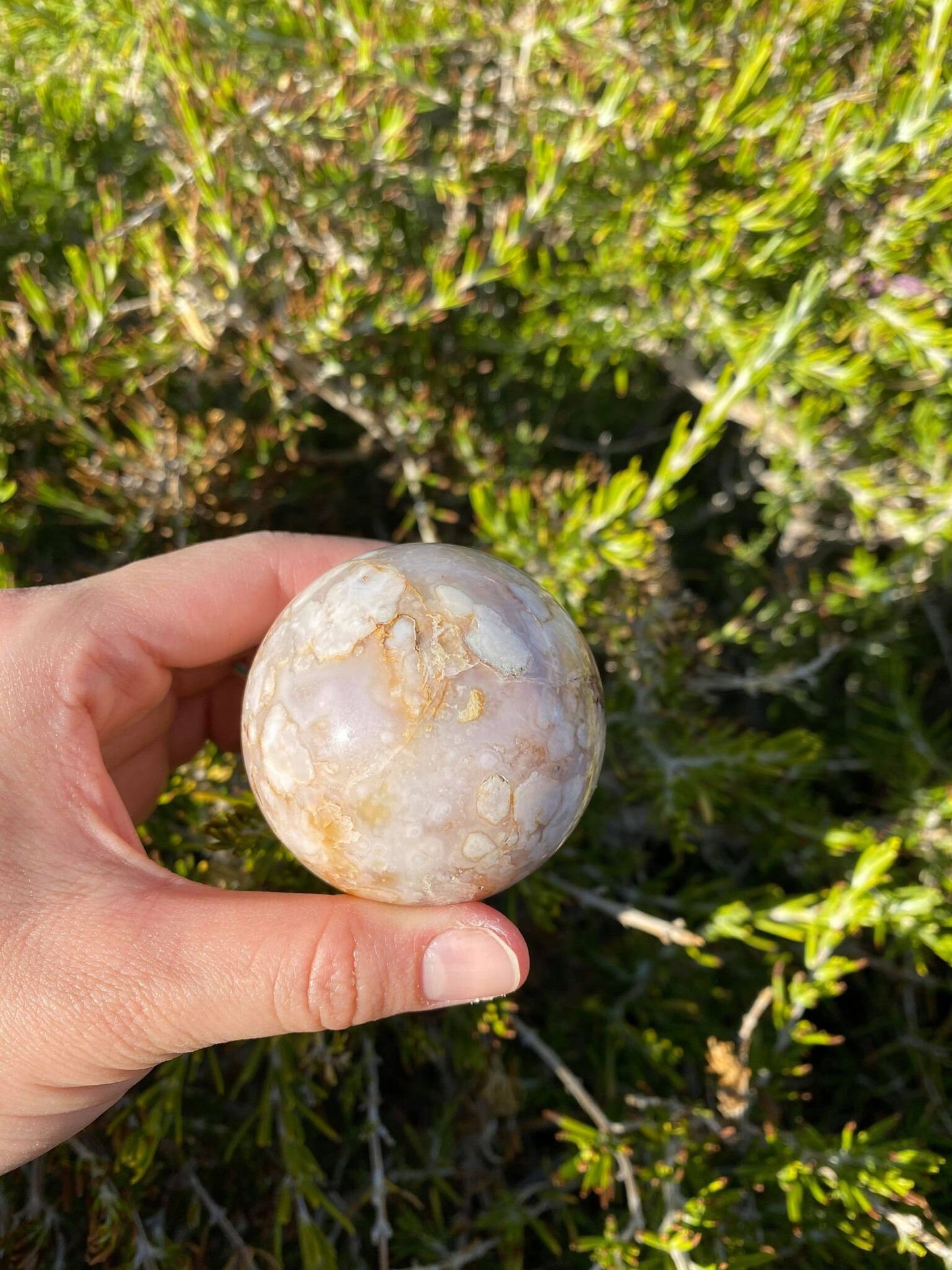 Flower Agate Sphere