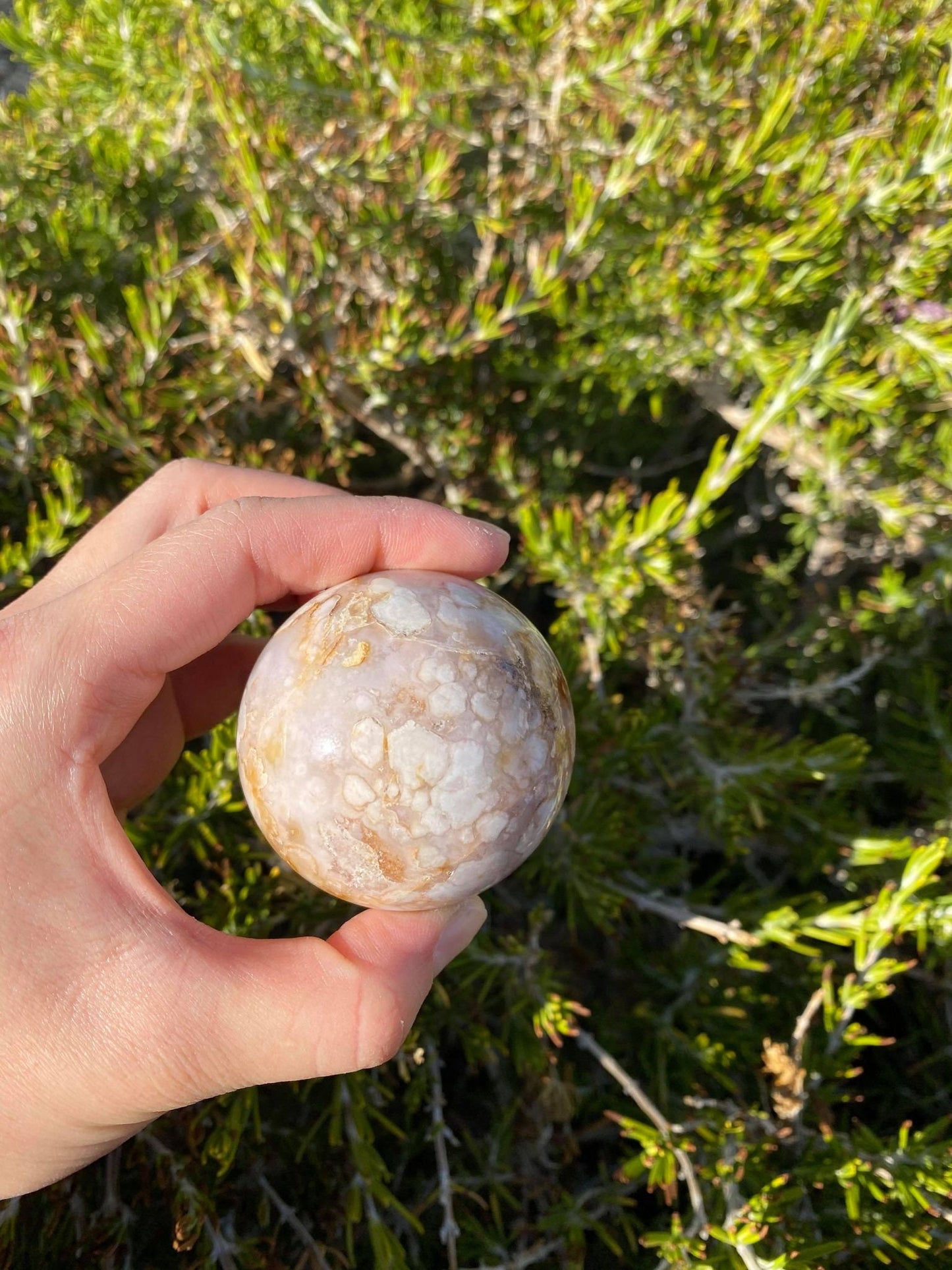 Flower Agate Sphere