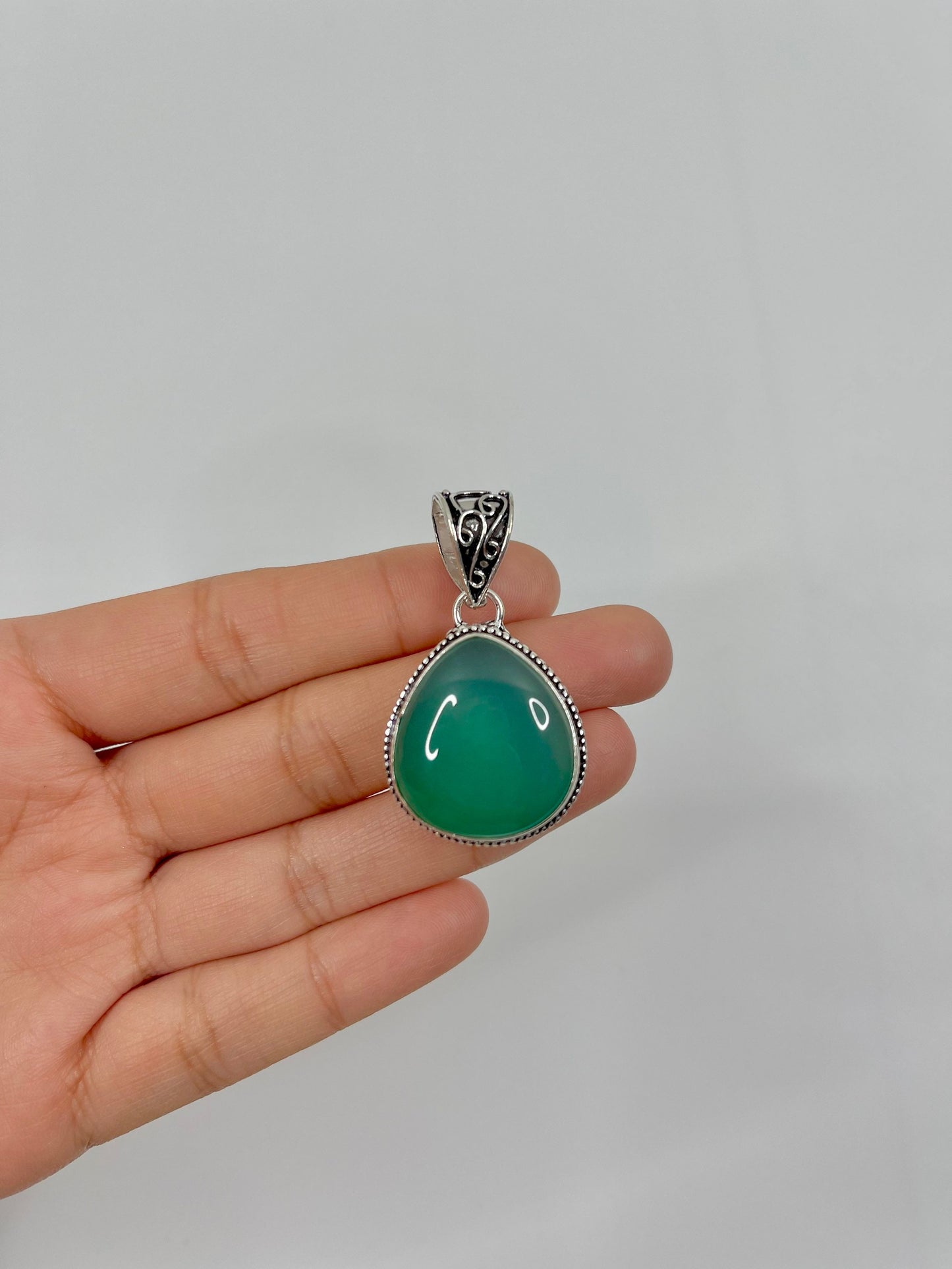 Green Onyx Detailed Pendants