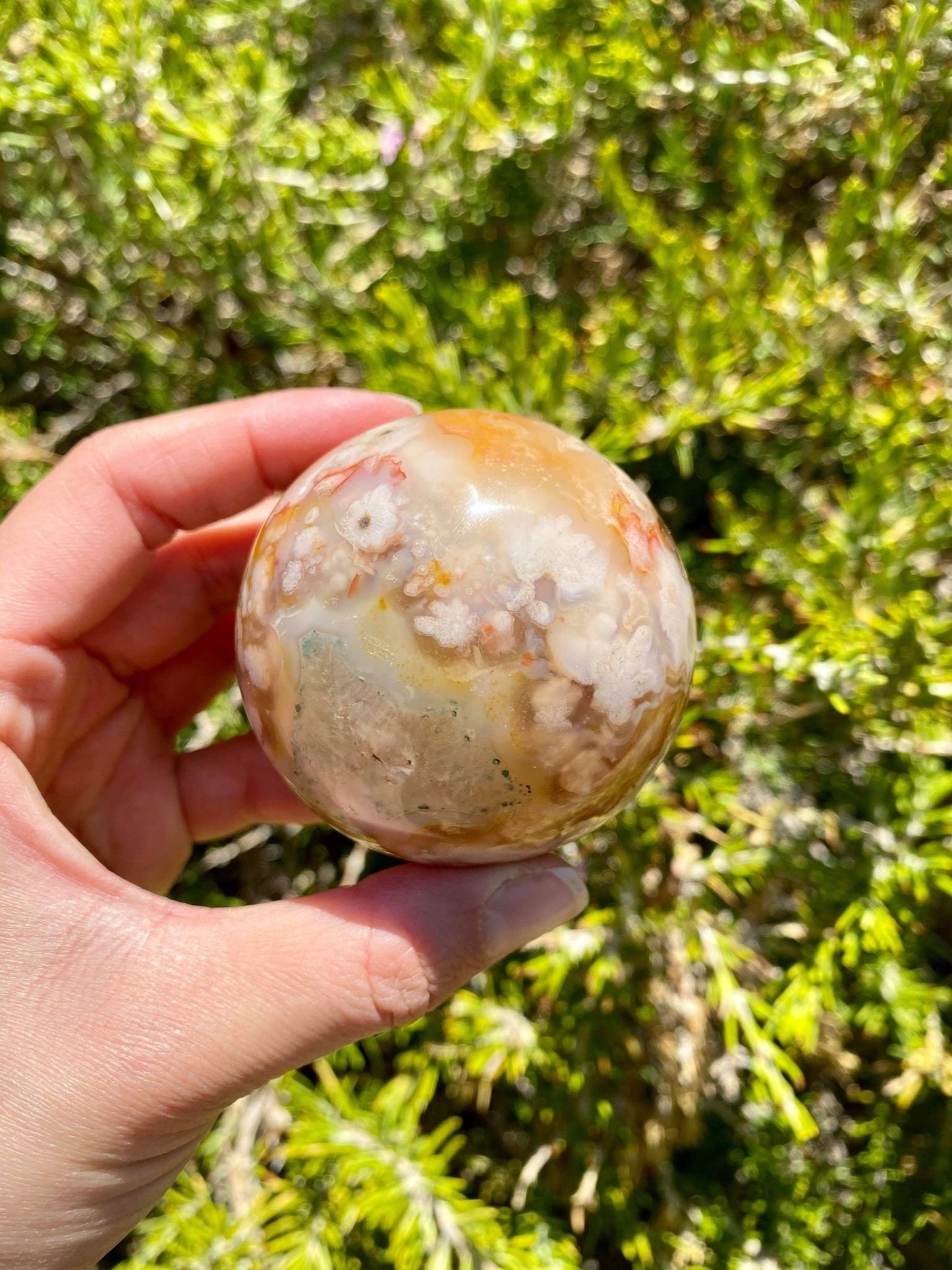 Flower Agate Sphere