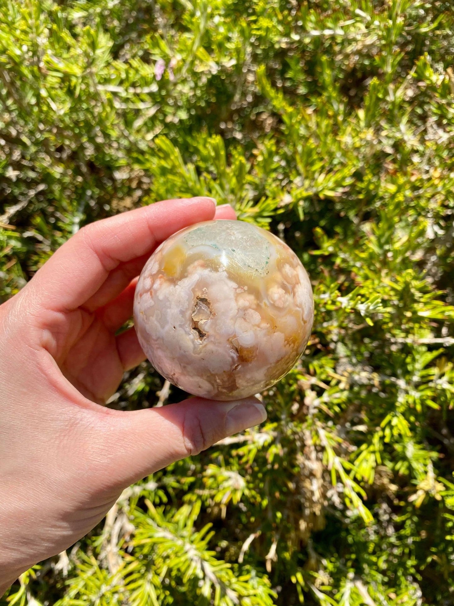 Flower Agate Sphere