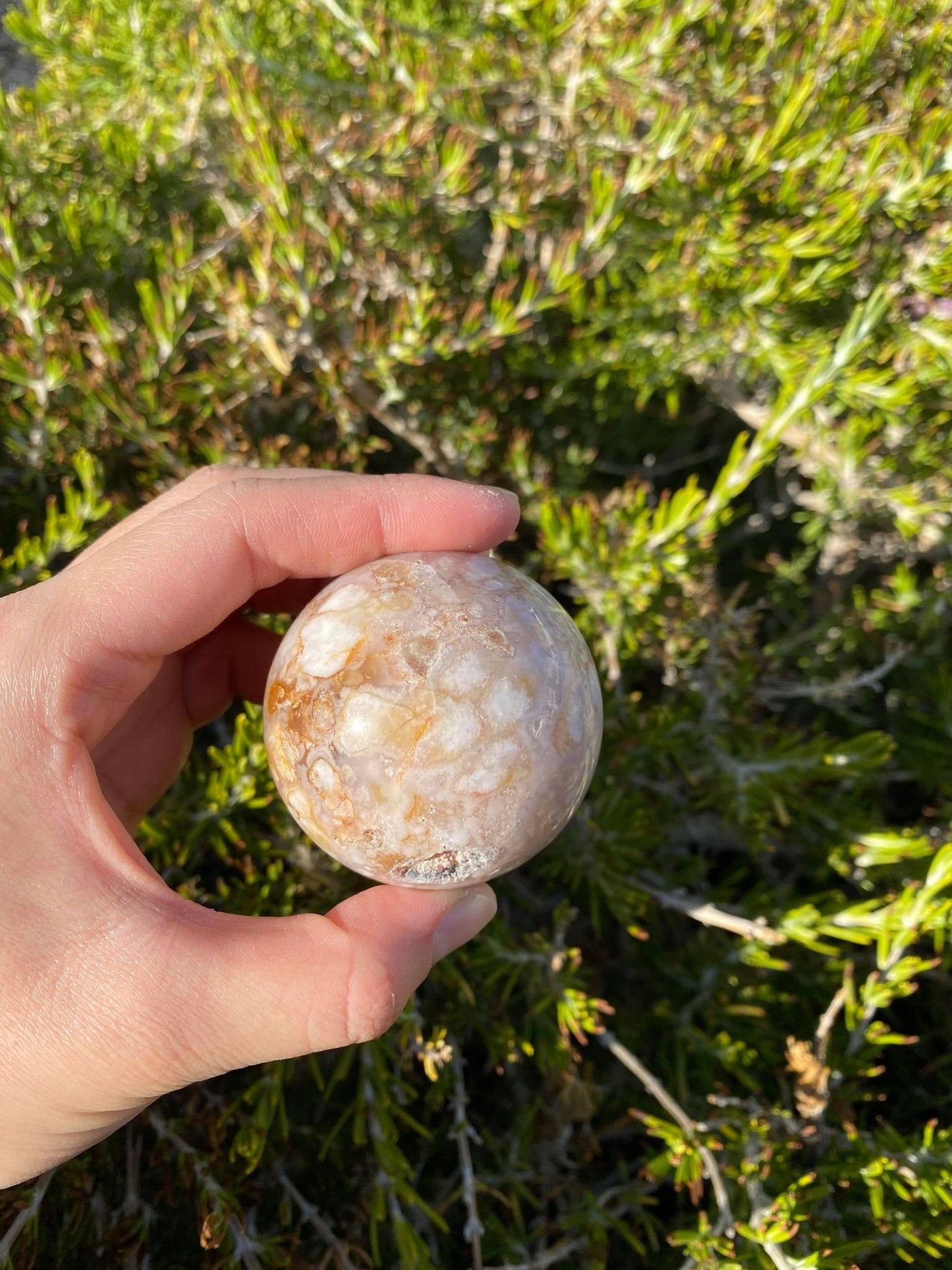 Flower Agate Sphere