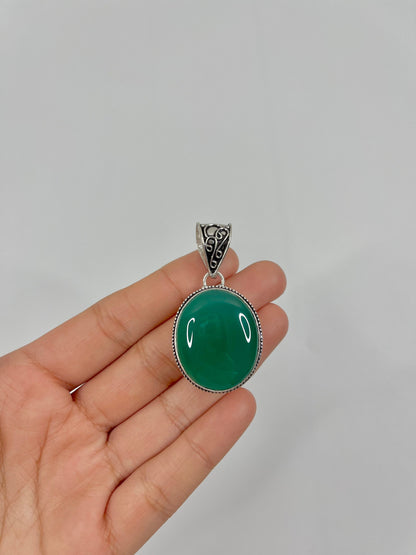 Green Onyx Detailed Pendants