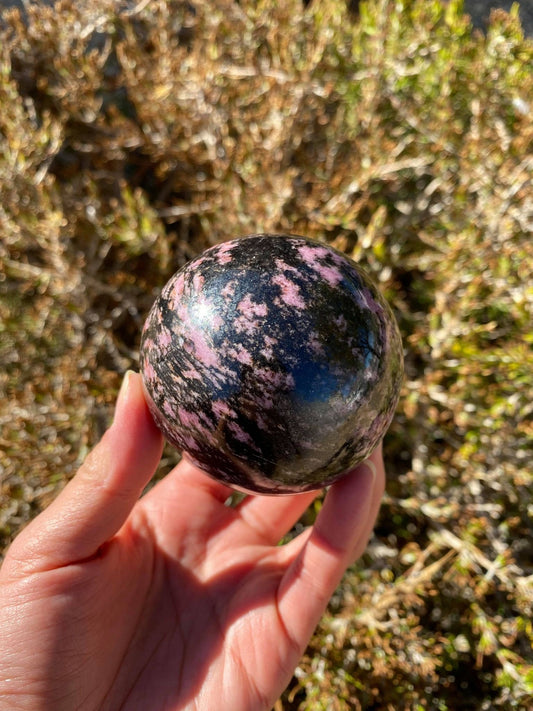 Rhodonite Sphere 1 lb 2.5 oz