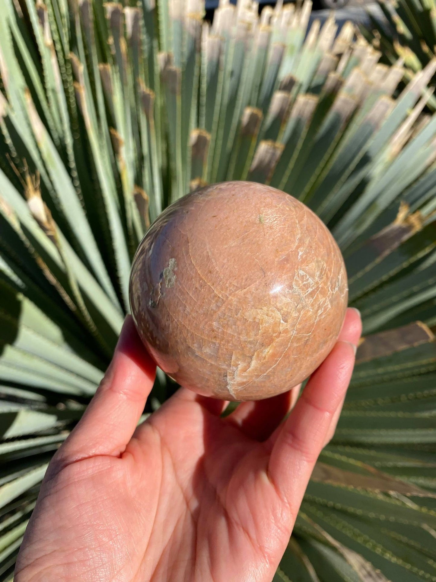 Peach Moonstone Sphere 1 lb 2.2 oz