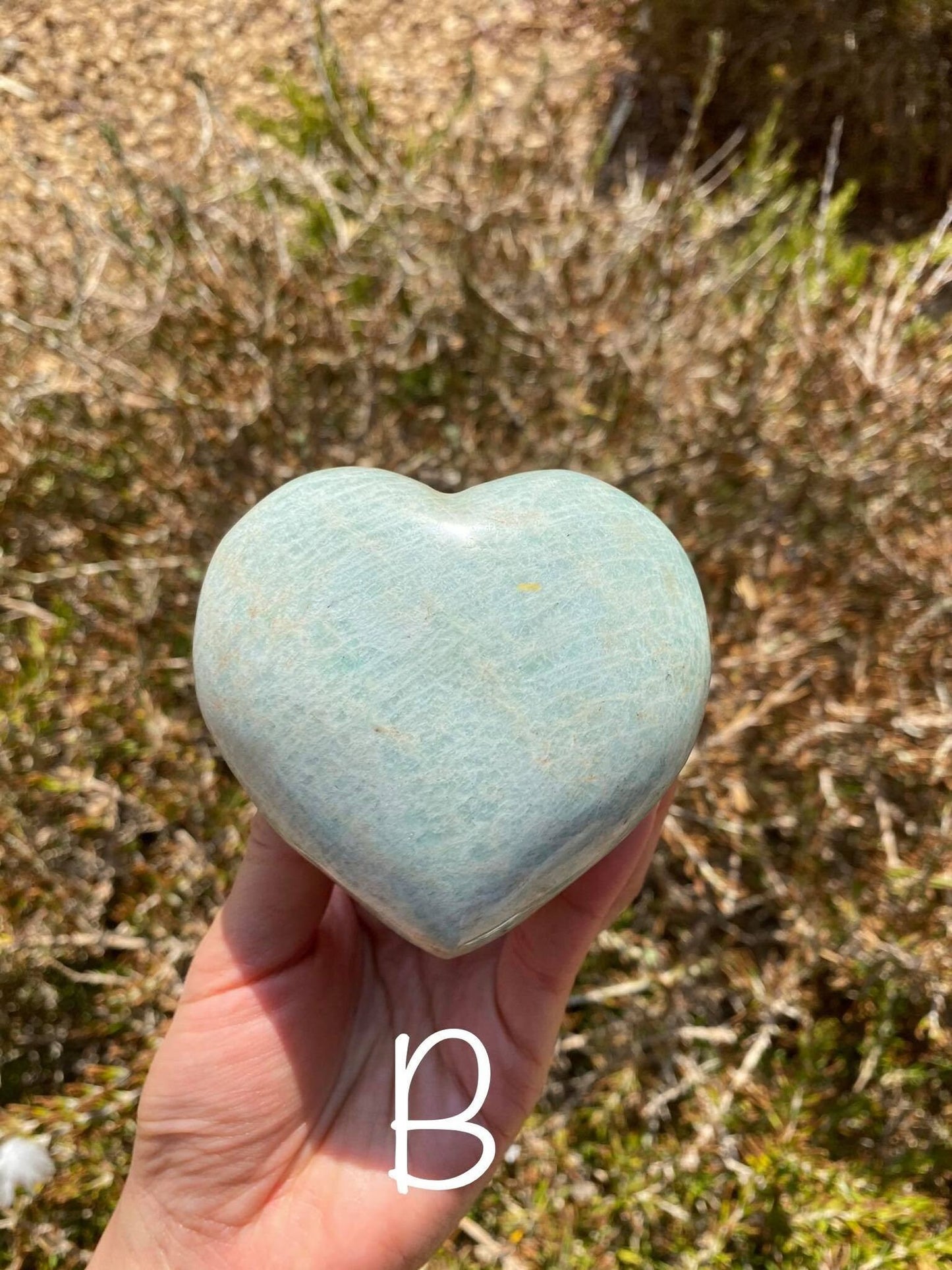 Amazonite Large Heart