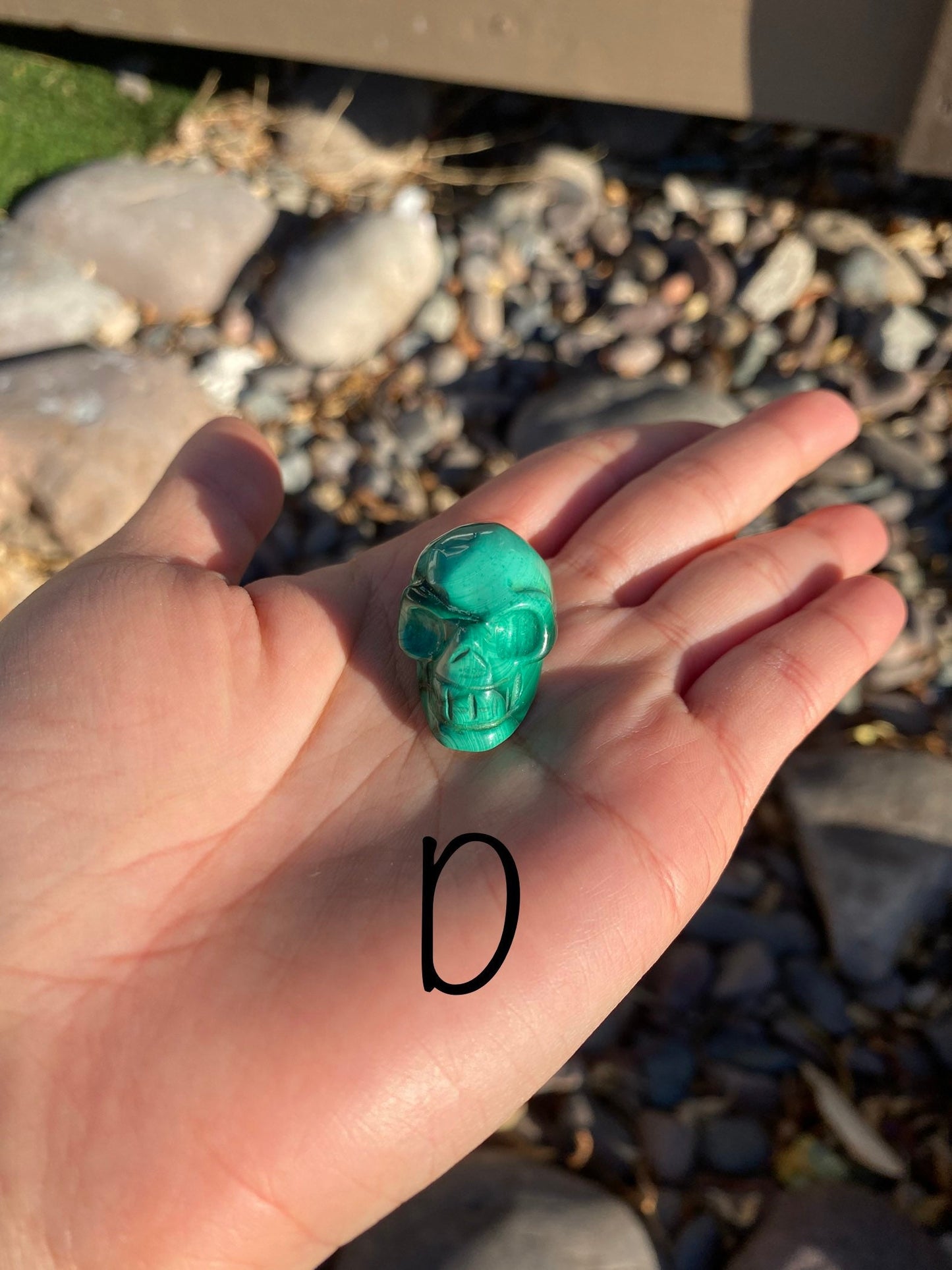 Malachite Small Skulls