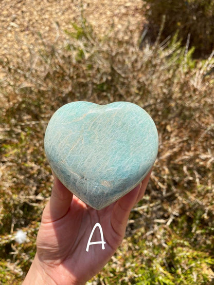 Amazonite Large Heart