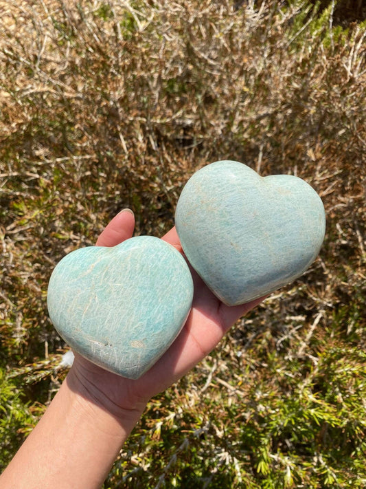 Amazonite Large Heart