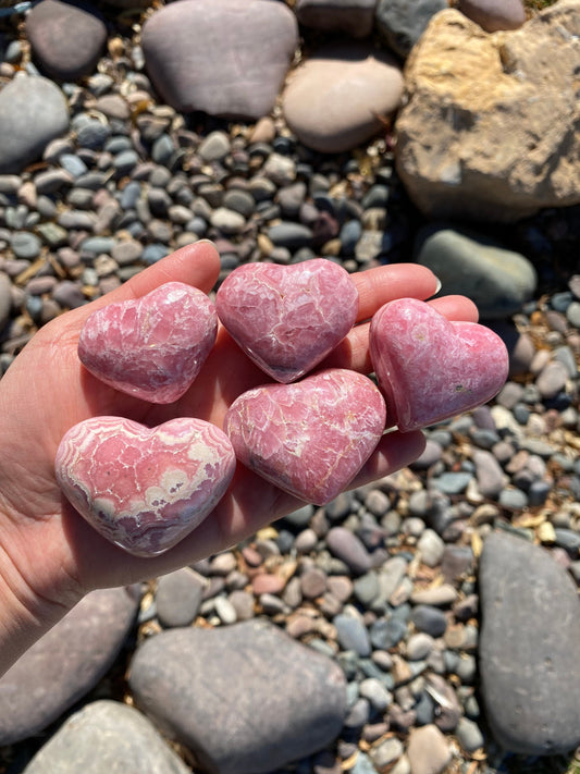 Rhodochrosite Heart