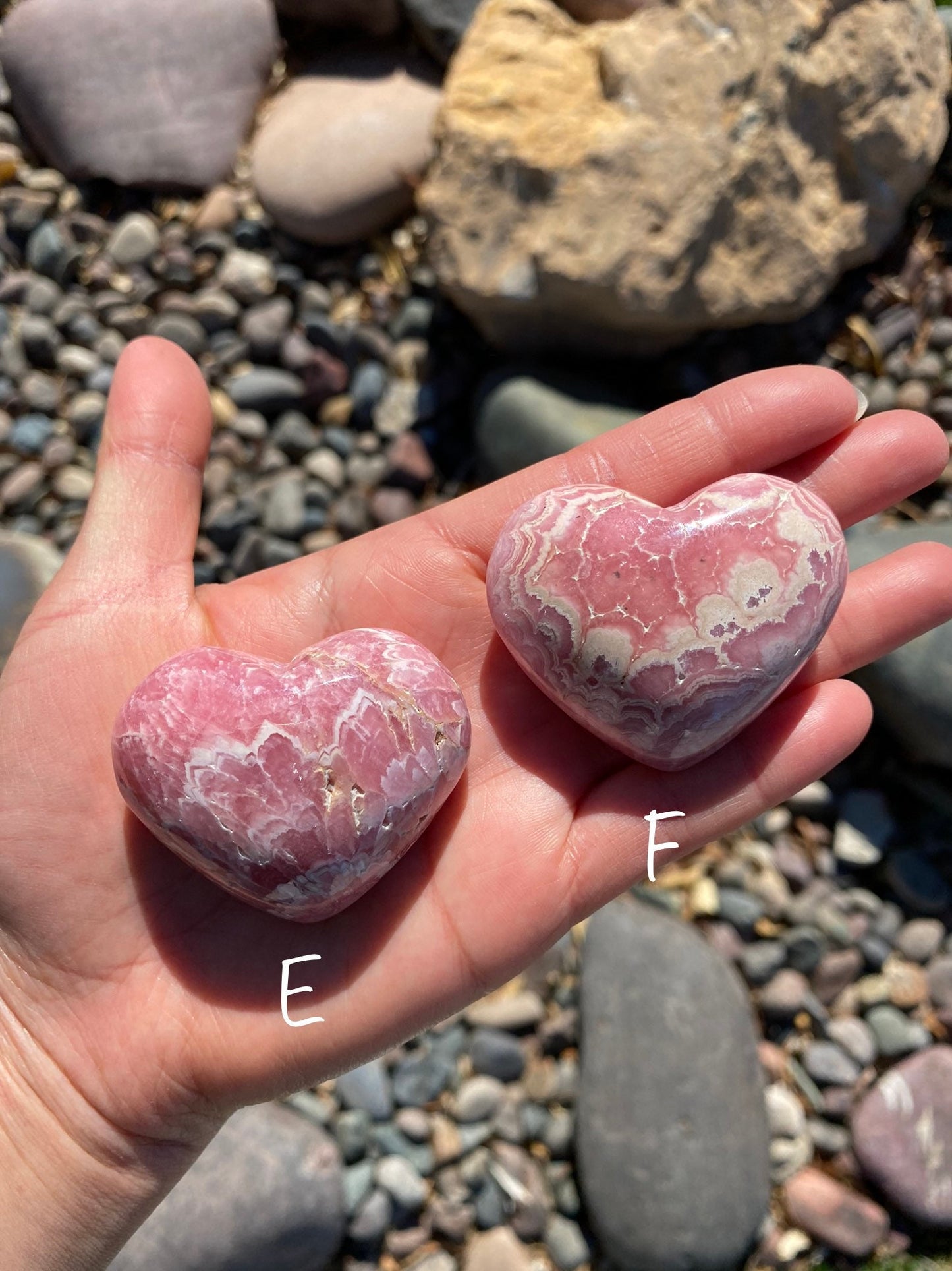 Rhodochrosite Heart