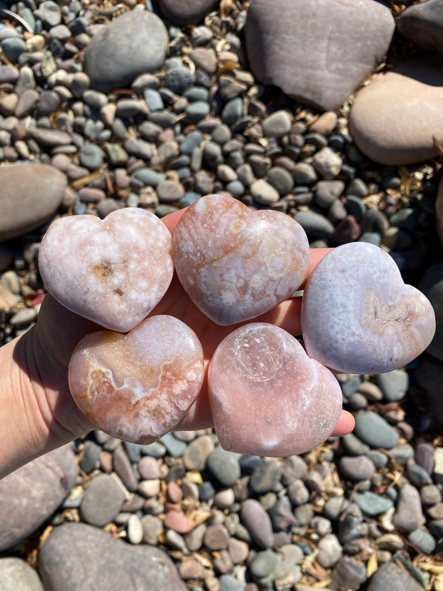 Flower Agate Heart