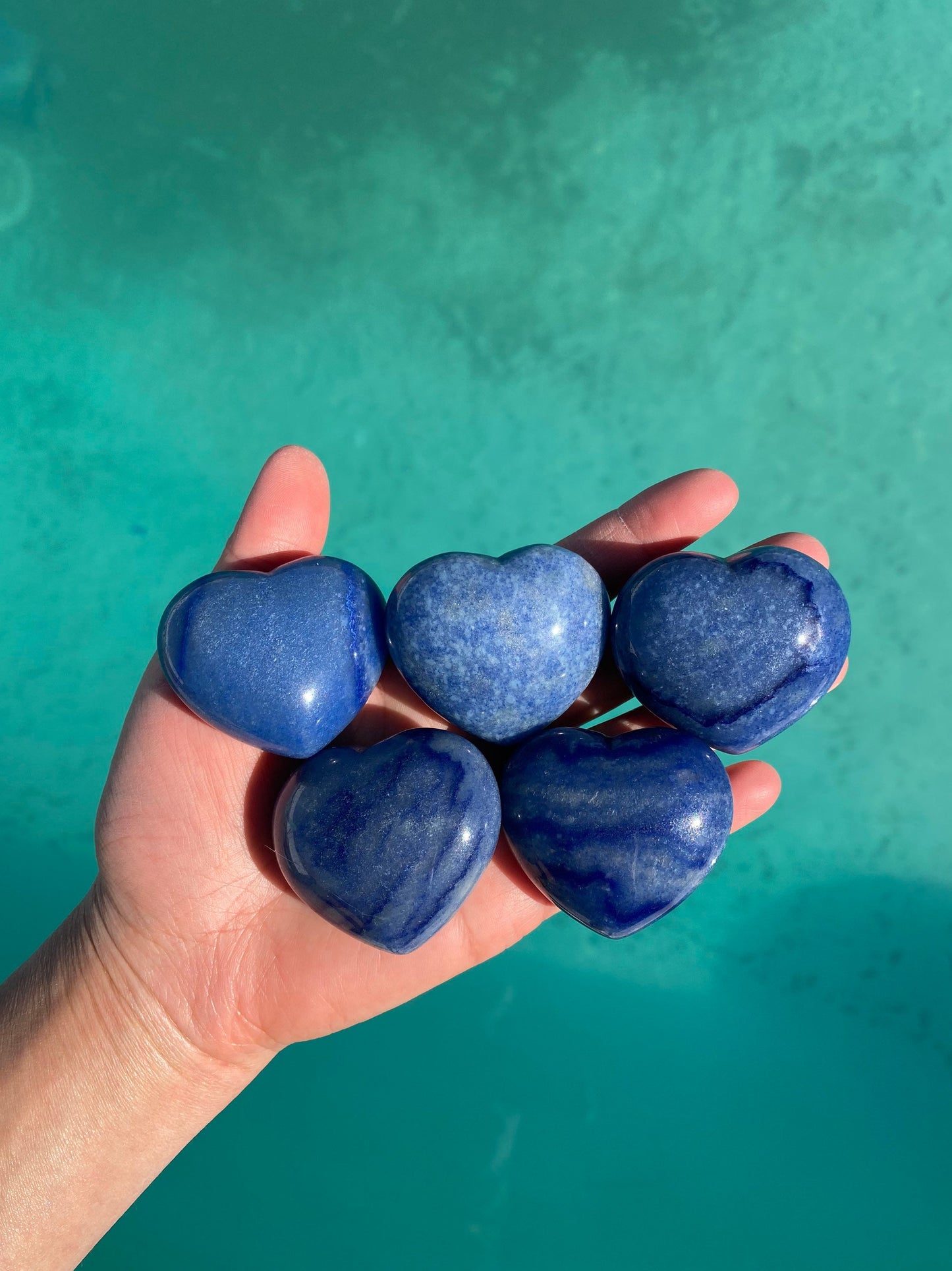 Blue Quartz Heart