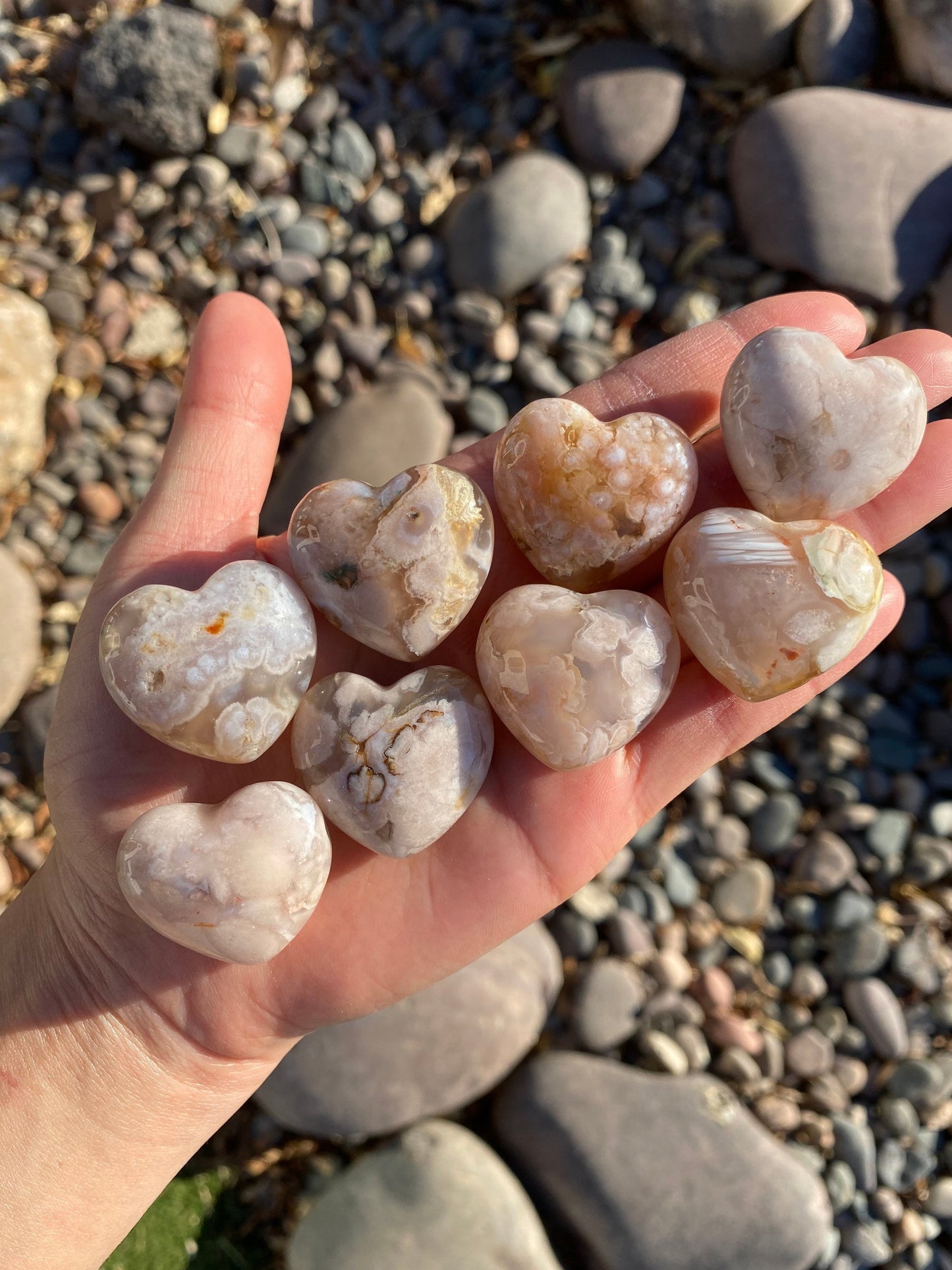 Flower Agate Heart