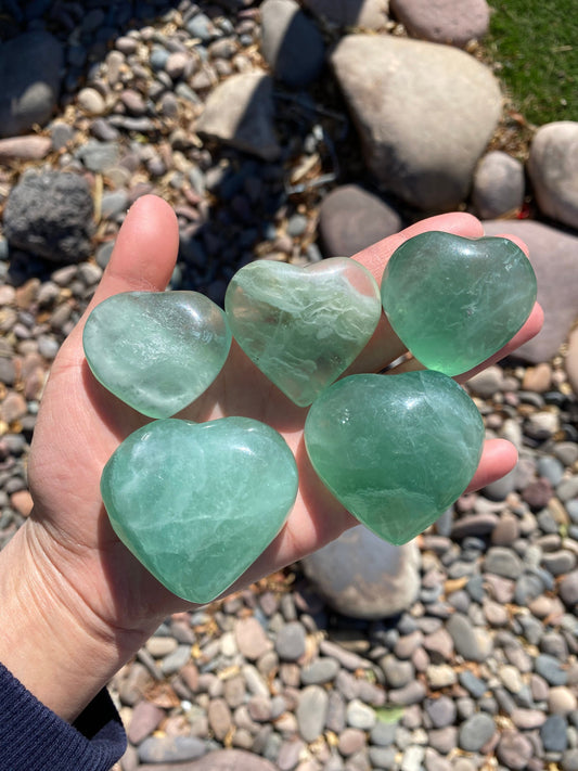 Green Fluorite Heart