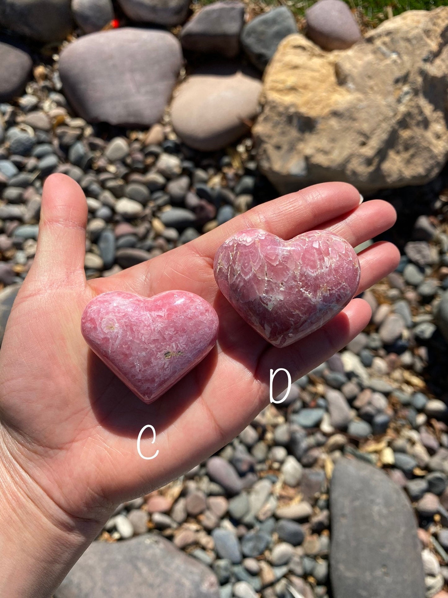 Rhodochrosite Heart