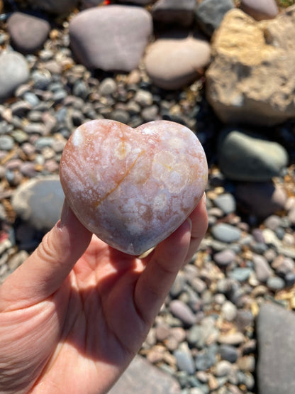 Flower Agate Heart