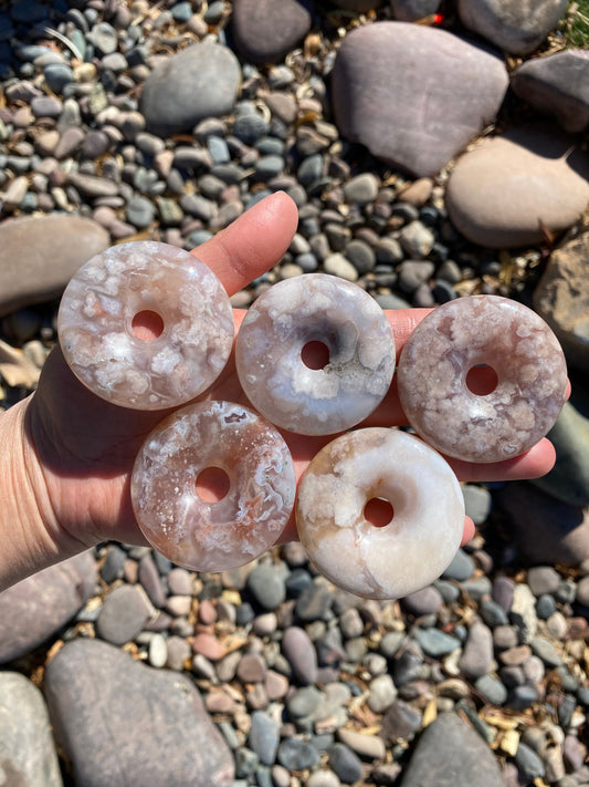 Flower Agate Donuts