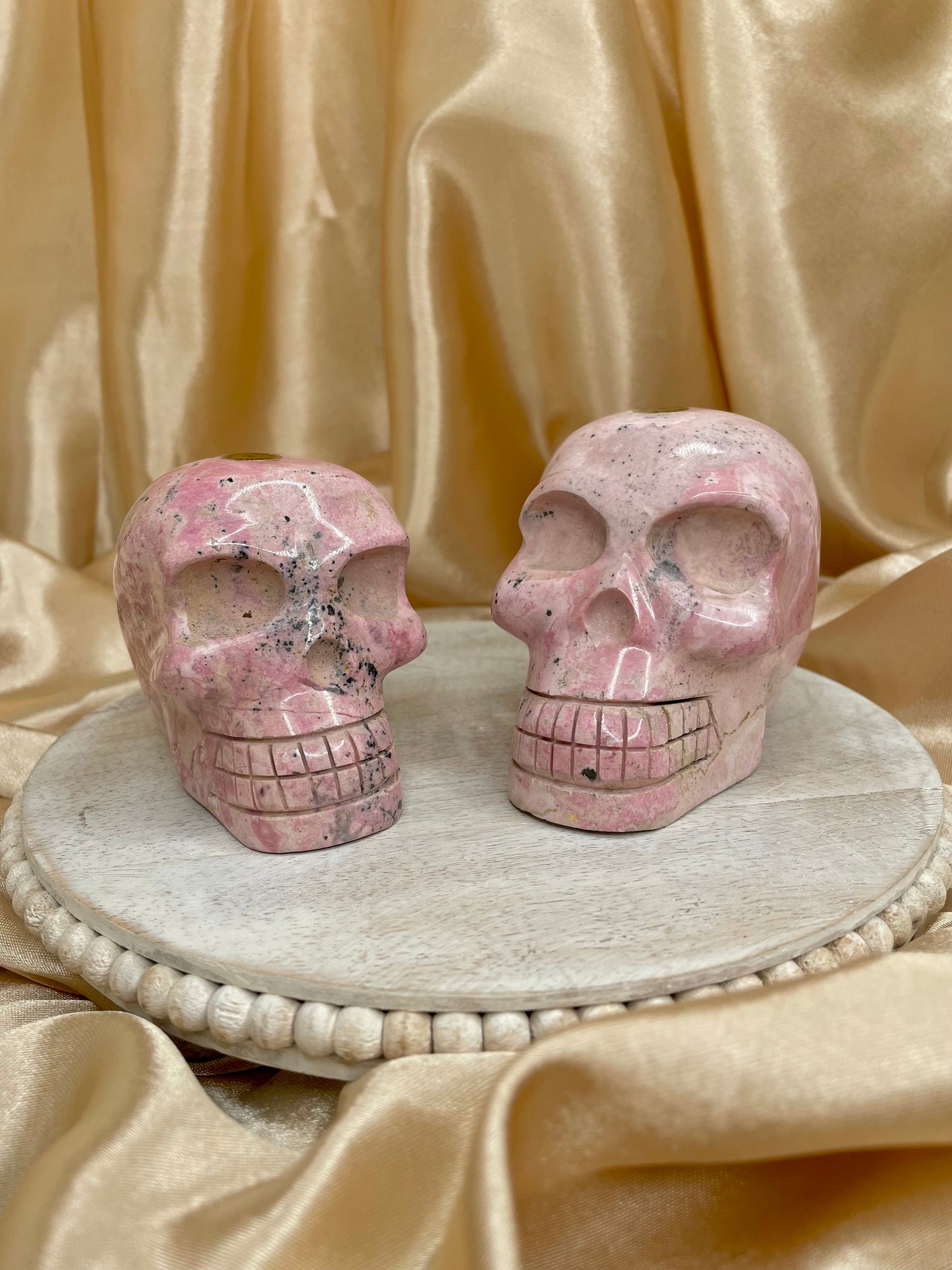 Rhodonite Skull