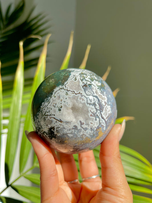 Purple Moss Agate sphere