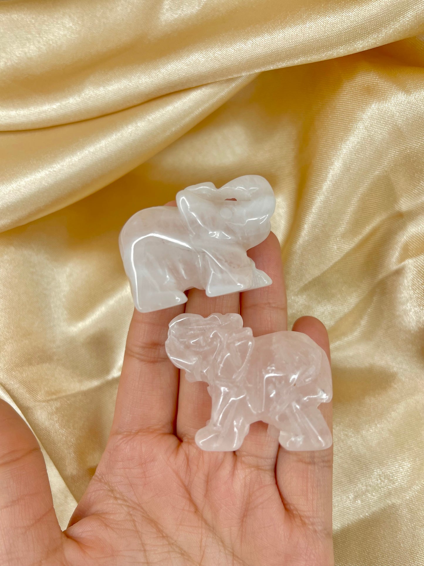 Rose Quartz Elephant