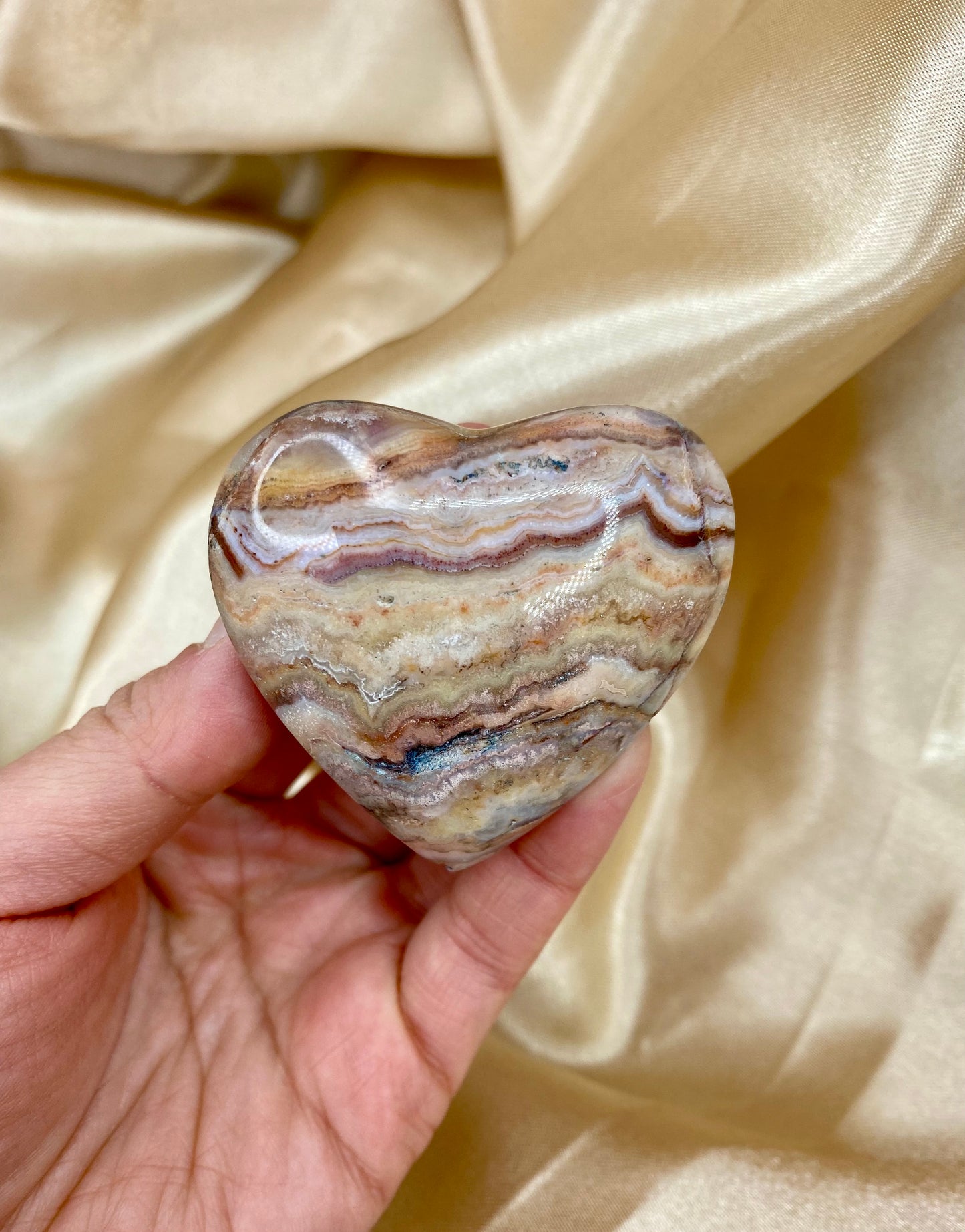 Lace Agate Heart