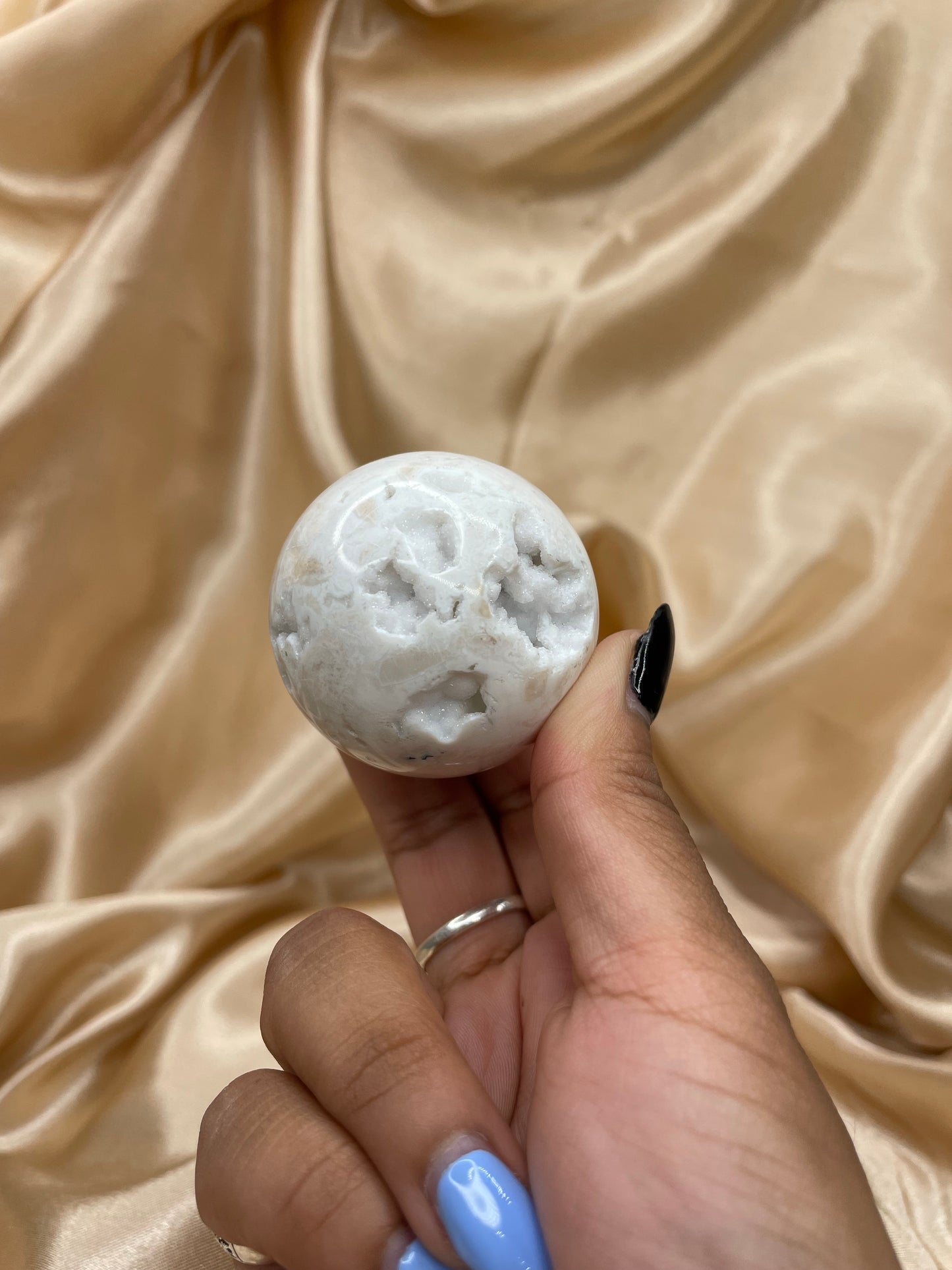 Snow Agate Sphere *Intuition Chosen*