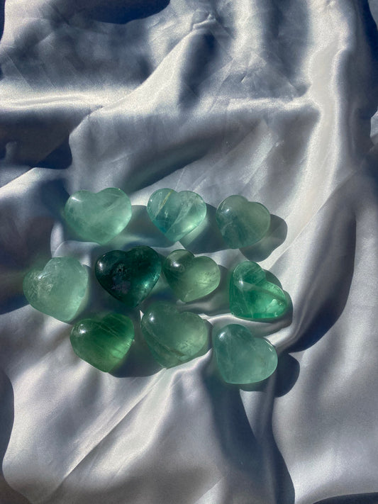 Green Fluorite Heart