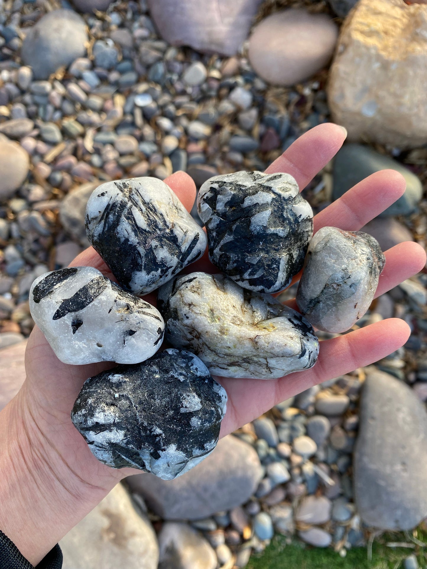 Tourmalated Quartz Tumble Stone