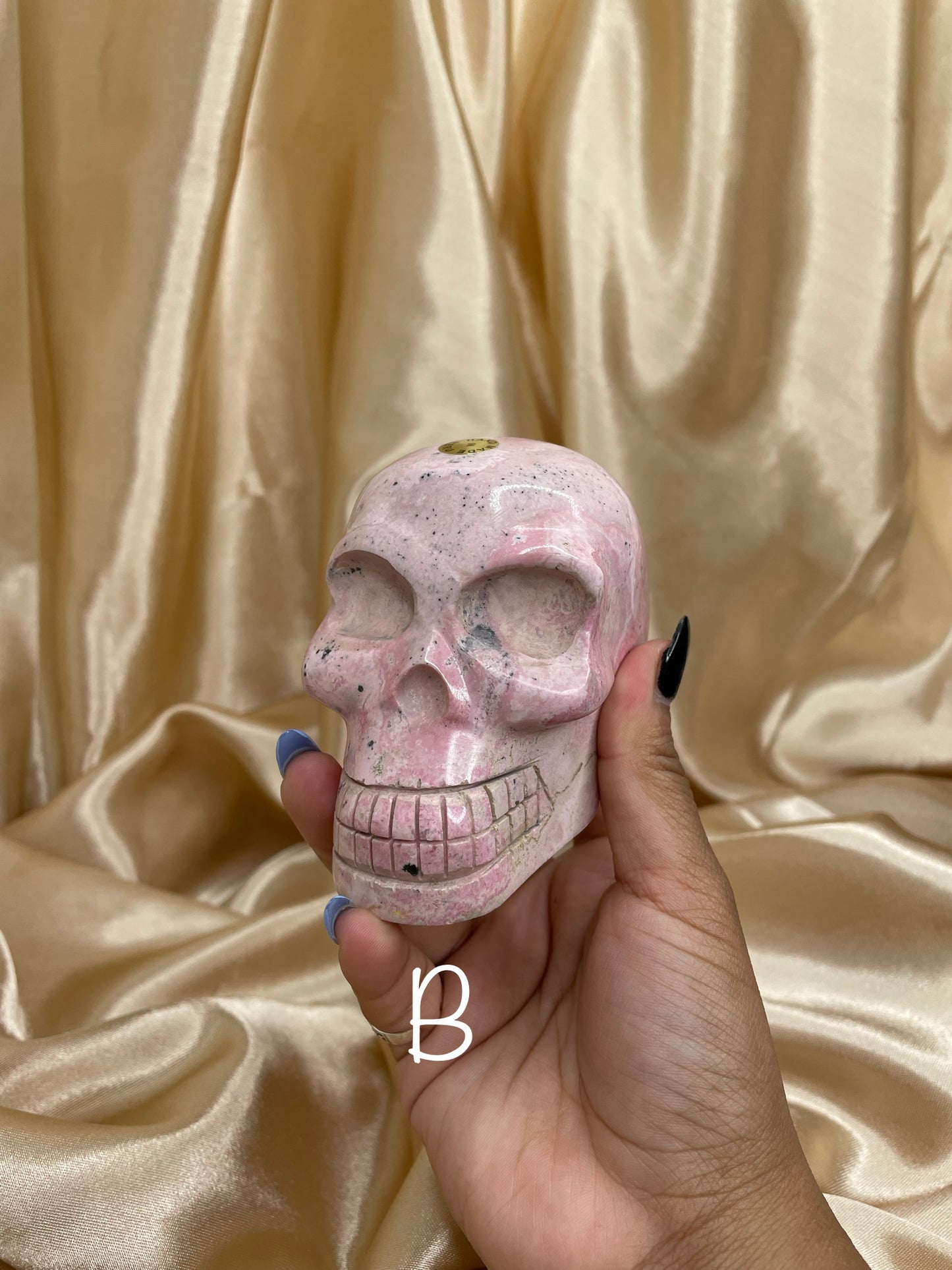 Rhodonite Skull