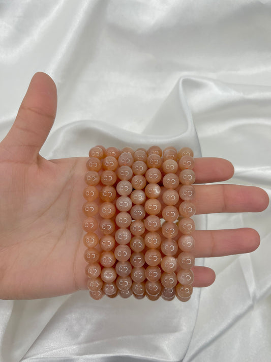 Peach Moonstone Bracelet