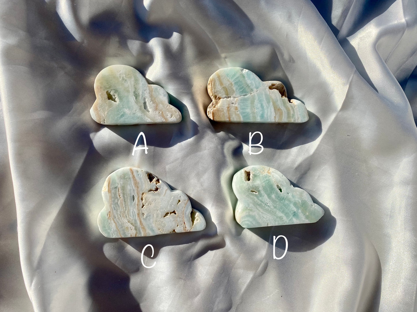 Blue Caribbean Calcite Cloud Carvings