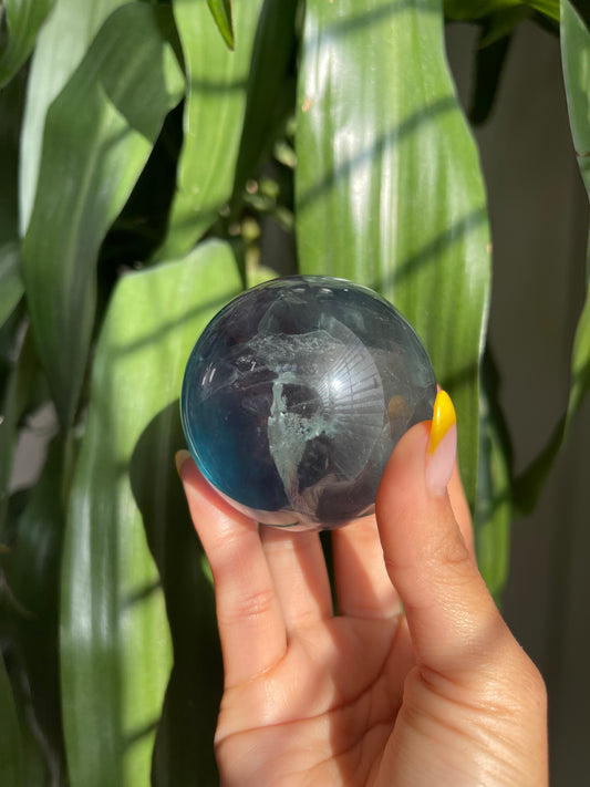 Blue Fluorite Sphere