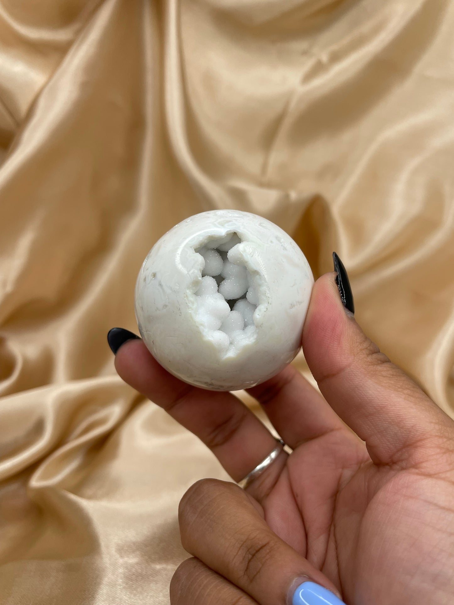 Snow Agate Sphere *Intuition Chosen*