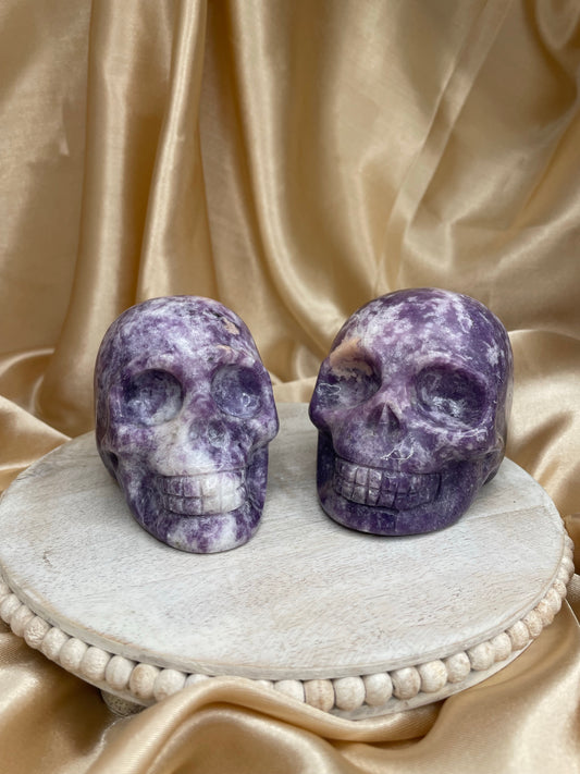 Lepidolite Skull