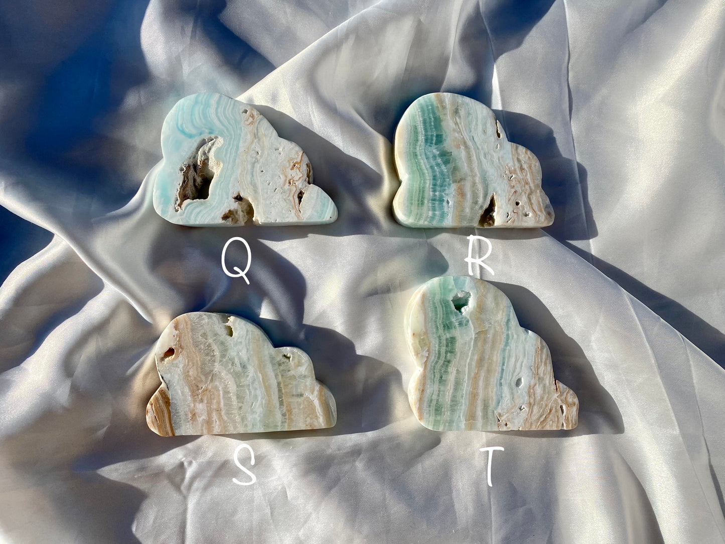 Blue Caribbean Calcite Cloud Carvings