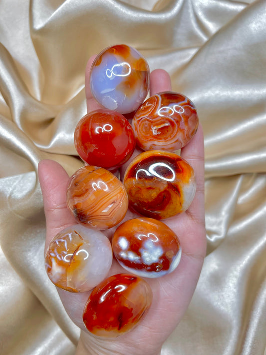 Mini Carnelian Palm Stone