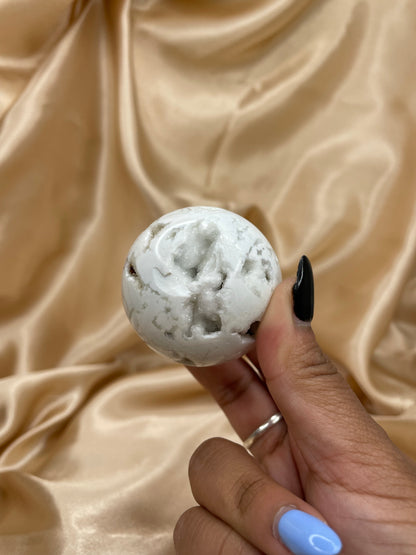 Snow Agate Sphere *Intuition Chosen*