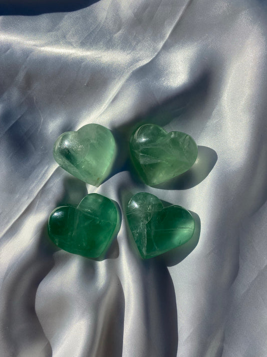 Green Fluorite Heart