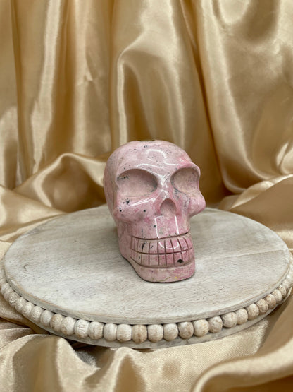 Rhodonite Skull